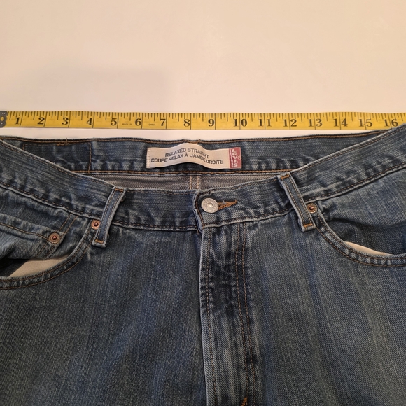 Levi's Men's Relaxed Straight Blue Jeans - Picture 12 of 16